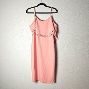 Nanette Lepore Women's Pink Tier Lace Dress